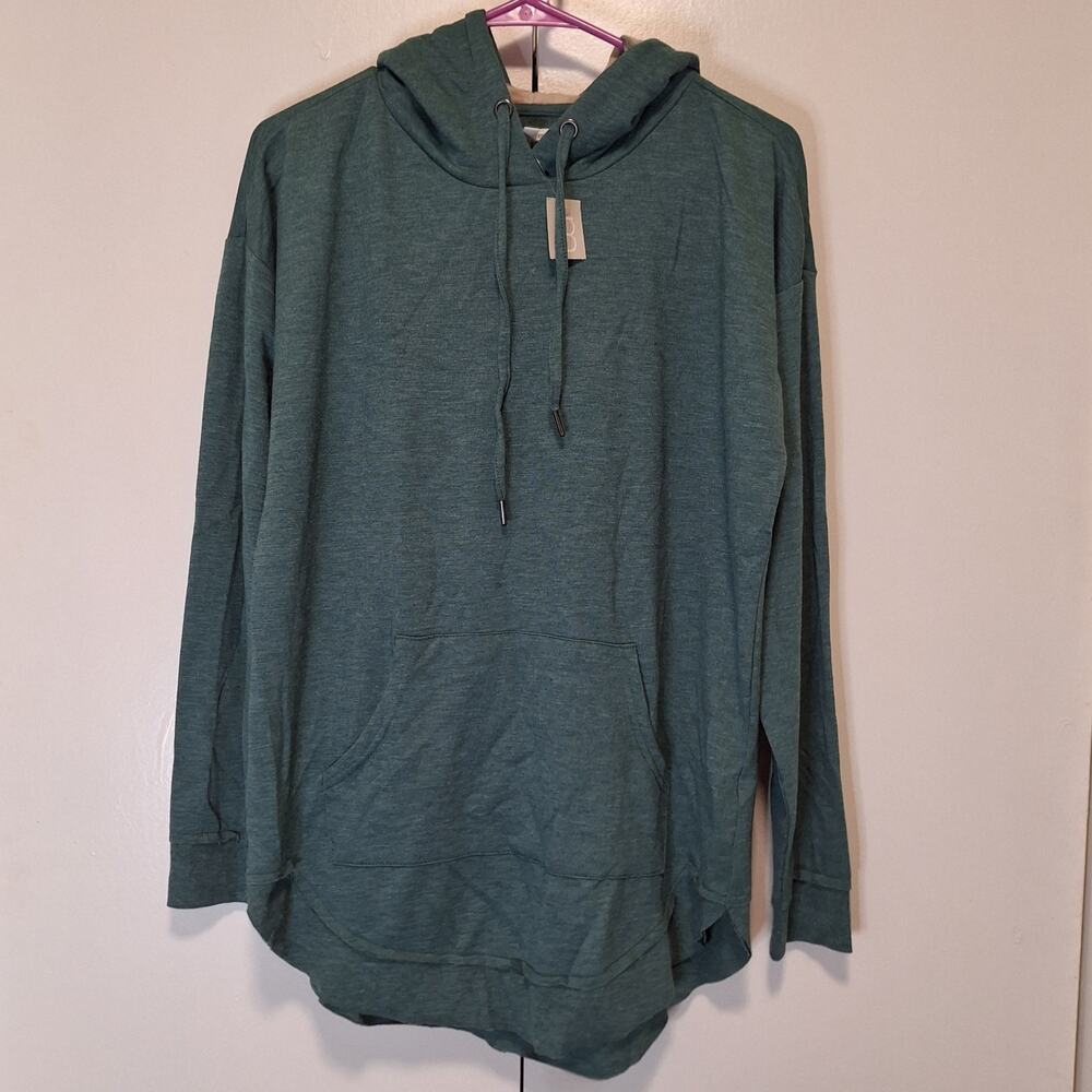Maurices Green Plaid Lined Pullover Hoodie Womens Sz Medium NWT